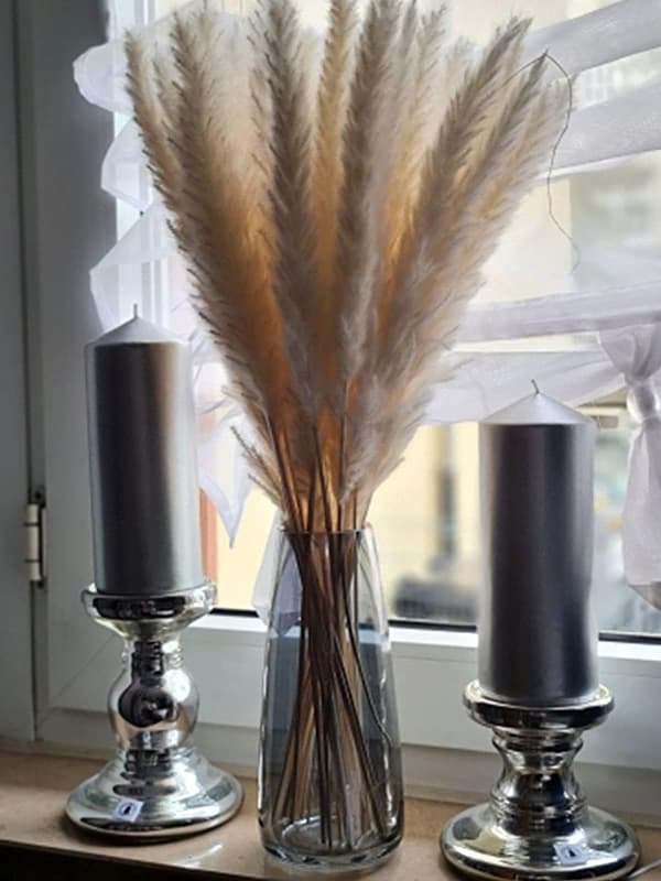 Kvalitets Stor Vase 22 cm Vakker Grå Blomstervase Høy Vase