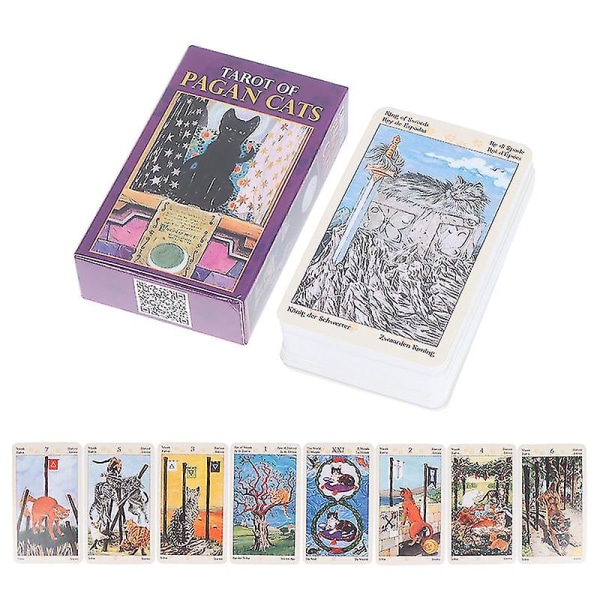 Pagan Ccat Tarot Cards Oracle Cards Party Prophecy Divination Board Game Psychic