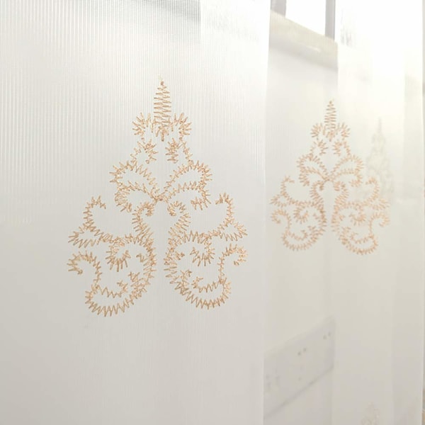 Paneler Europeiska Lyxiga Sammetsgardiner Tulle Broderade för Vardagsrum Kök Sovrum Gardiner med Stångficka Blå Grön 120 x 100 cm