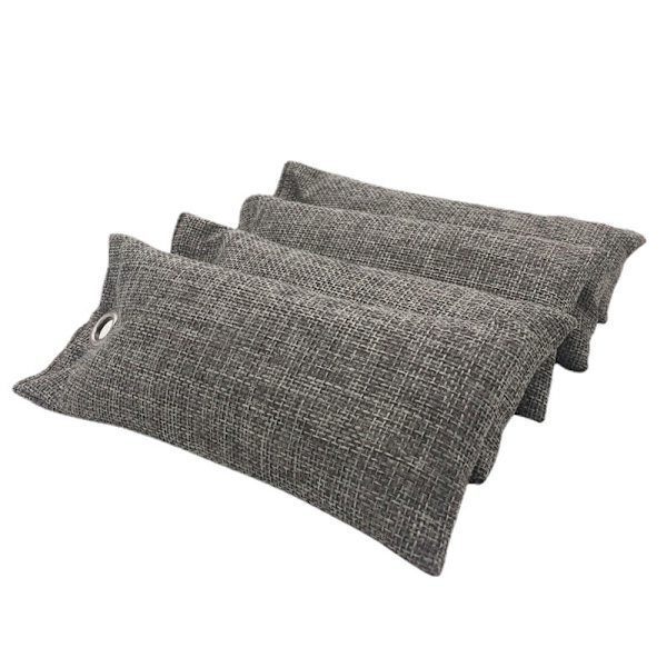 4 Pak Sko-Deodoriserpose Deodoriser (75g pr. pakke) Aktiveret Bambus Kul Luftrensende Pose Deodoriser til Gymnastikpose Bil Kæledyr Garderobe