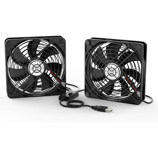 Fan 120 mm Double 2 in 1 USB fan grill Three-speed adjustable P