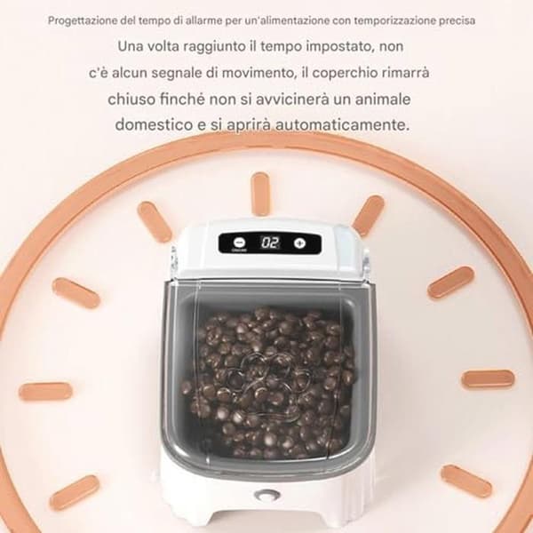 Smart automatisk foderautomat för husdjur med timer och sensor