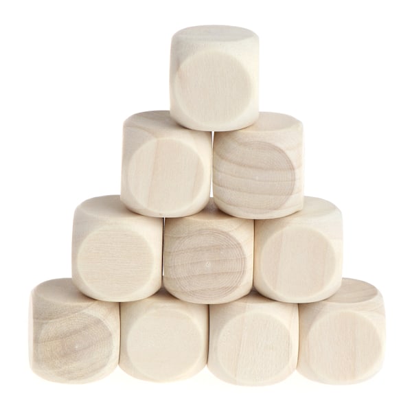 10 kpl/pakkaus puisia noppia 6-sivuisia noppia (10 mm 12 mm 14 mm 16 mm 18 mm) 0.05 18mm