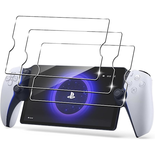 Skärmskydd härdat glas kompatibelt för Playstation Portal 3-pack Transparent HD Klar anti-repa Skärmskydd för PS Portal Remote
