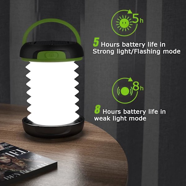 LED Ladbar Campinglys, Solcelle/USB-drevet