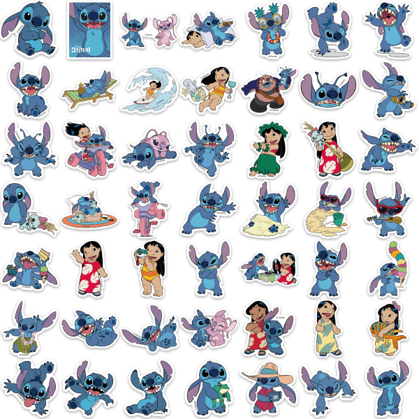 Cartoon Lilo och Stitch Graffiti DIY Vattentäta Dekaler 100 st