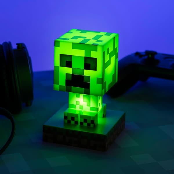 Minecraft spilltilbehør, nattlys ornamenter, Creeper nattlys (oppladbart)