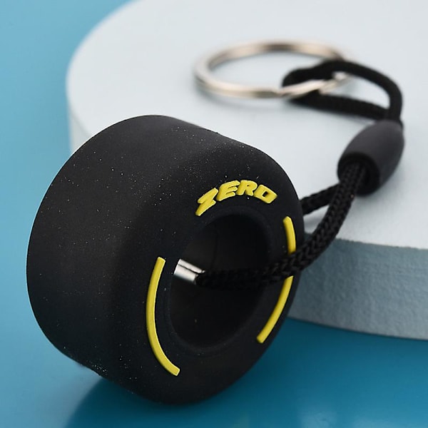3 stk Kartokner Trendy F1 Bil Dekk Nøkkelring Unisex Mini Hjul Nøkkelring