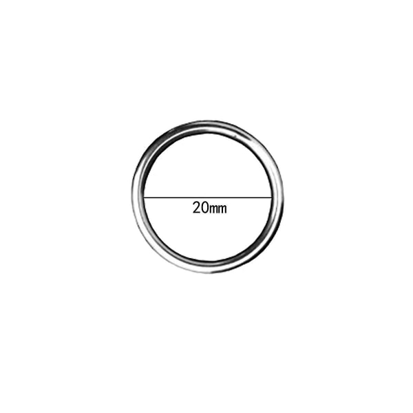 Metalring, 40 stk. Multi Purpose O-ring indvendig diameter 20 mm (guld, sølv)--