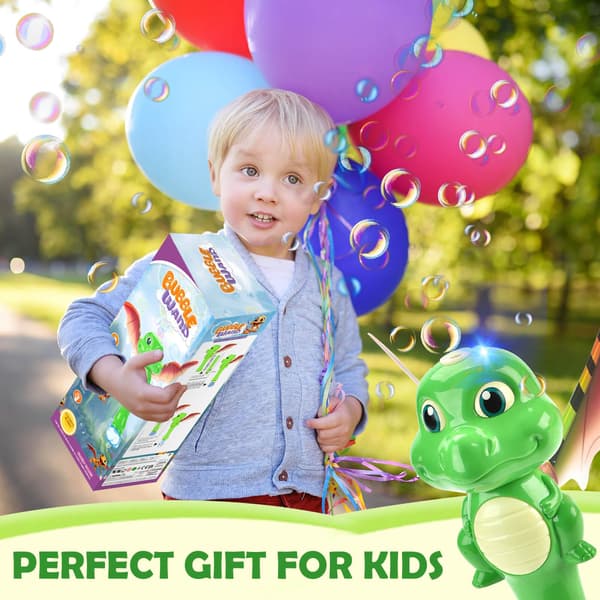 Leker for gutter 3-8 år: Dinosaur boblestav Boblemaskin Gaver til gutter 3-8 år Bursdagsgaver til småbarn 3-5 år Lysende