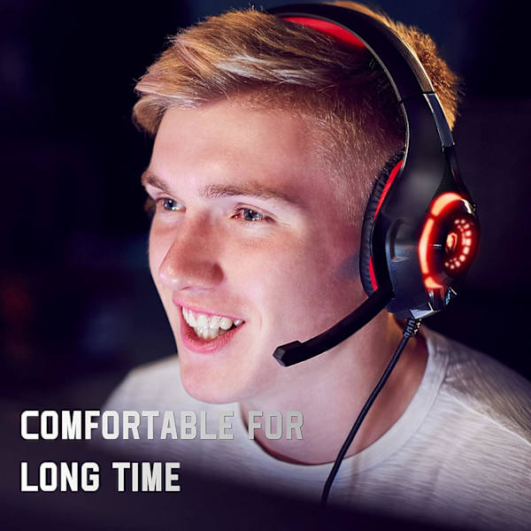 Spelheadset för PS4 PS5 PC Xbox One Djup Bas med Brusreducering