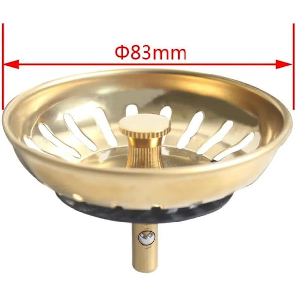 Rustfrit Stål Filterprop Shower Filter Aftapning Beskyttelse Prop Udskiftning Aftapning Baffler til Mad Hår Catcher (1 stk)