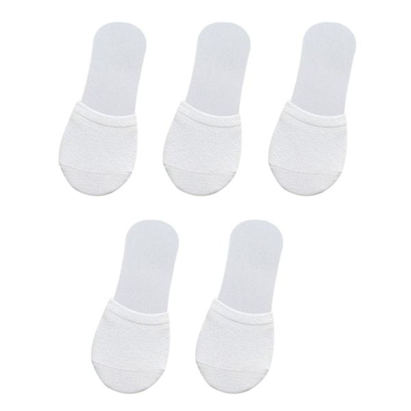 5 par framfotsstrumpor Halvfotskydd VIT white