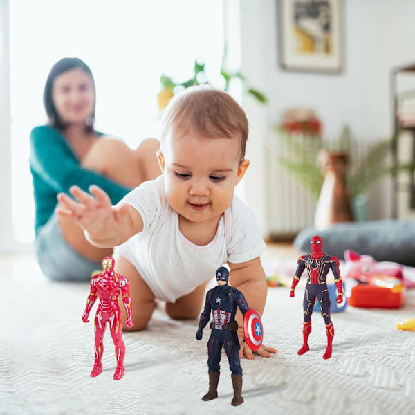 Iron Man Spider-Man Captain Marvel Captain America Thanos Hulk Avengers Lysende Figurer Hulk