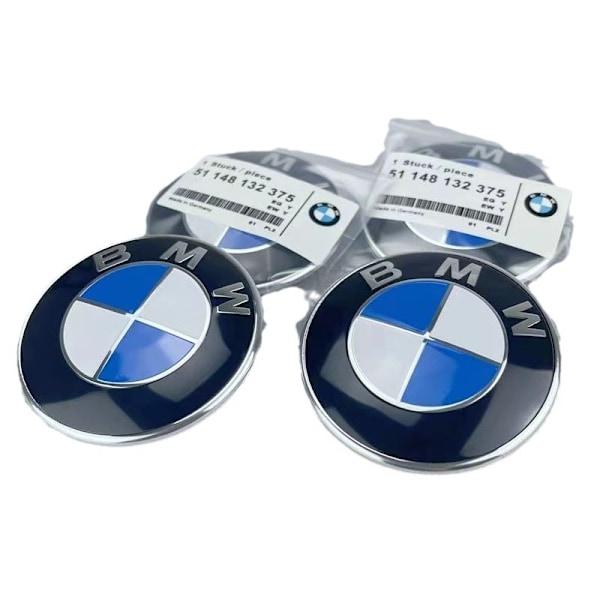 BM-W Logo Konepellin Logovaihto 82mm+74mm Konepelti 51148132375 - Kaikkiin malleihin