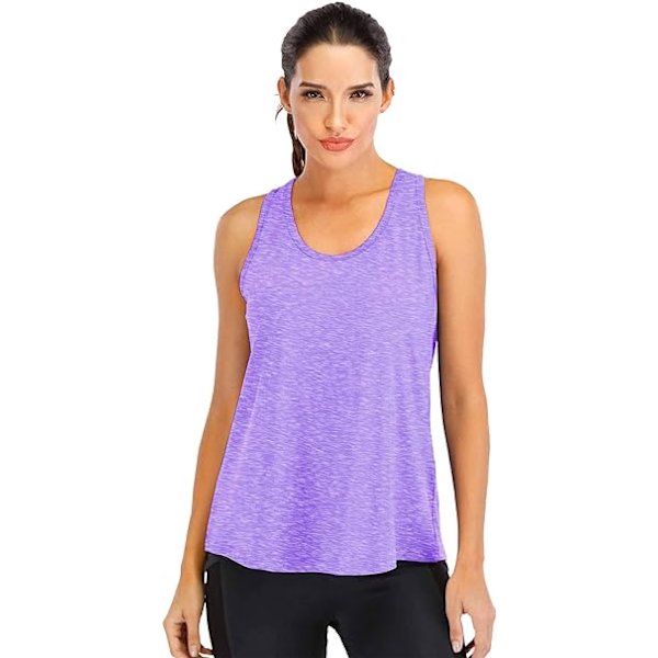 Træningstoppe Løstsiddende Racerback Tanktop til Kvinder Mesh Rygløs Tank