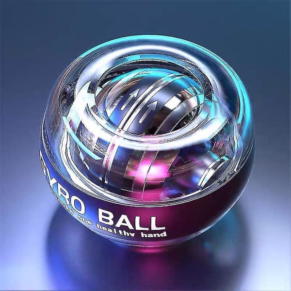 Gyro Ball Power Wrist Ball, itsestään käynnistyvä ranneharjoituspallo, LED-valolla käsien power