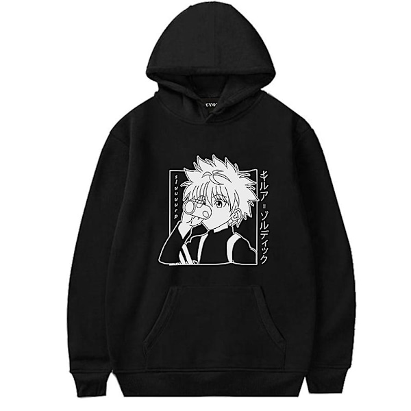 Hunter X Hunter Hoodies för Vuxna - Mode, Casual, Killua Zoldyck Tryckt Sweatshirt med Lång Ärm, Pullover, Present L