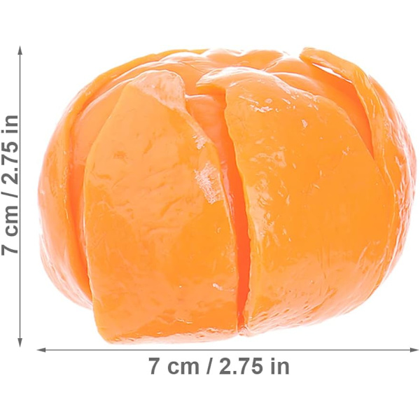 2 st Peelbara Apelsin Stressbollar Fidget Boll Leksaker Frukter Avkoppling