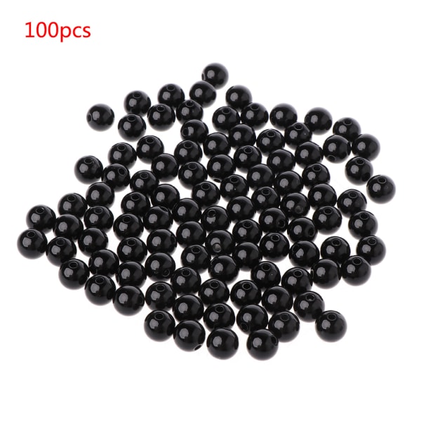 100 stk 3-12 mm sorte dukkeøyne sikkerhetssømmer perler for DIY bjørn utstoppede leker 0.06 10MM