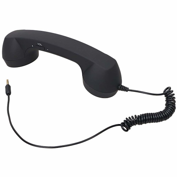 Retro telefonlurs högtalartelefon Mikrofonlurs headset för smartphones och mobiltelefoner Surfplatta, Retro sladdbunden telefonlur