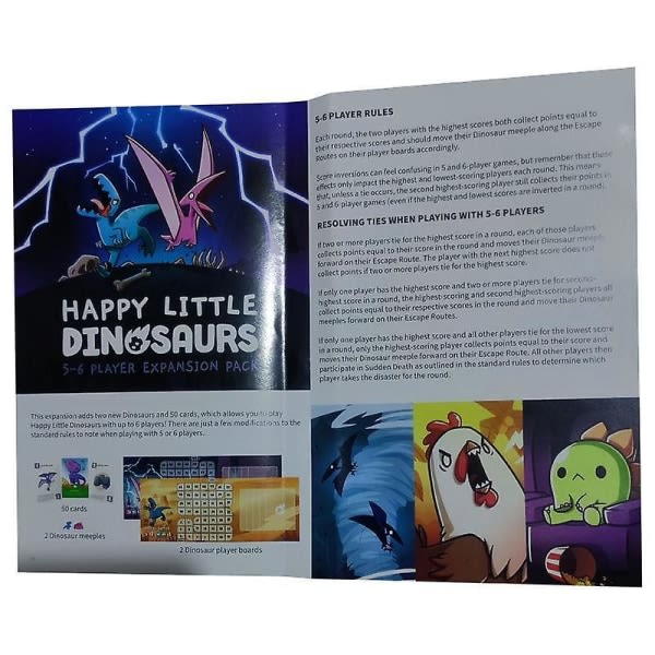 Engelsk version Happy Little Dinosaurs Happy Little Dinosaur Expansion Board Game Card Strategi Game Extended version