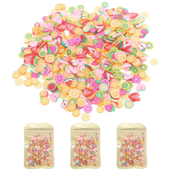 4000 stk. Nail Art Sheets 3d Polymer Clay Sheets Cartoon Diy Nail Art Tilbehør (0,6X0,6X0,1cm)