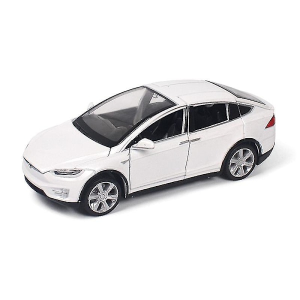 1:32 Tesla Model Xs leksaksbil i metall white