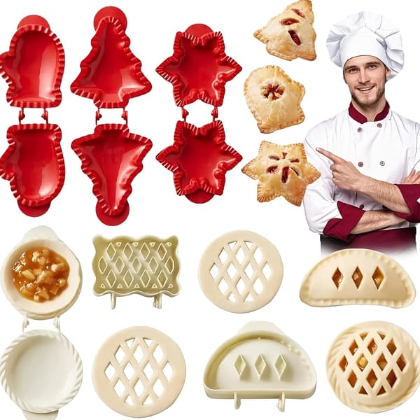 6 stk. klassiske mini håndpaiformer eplepaiform bakeform