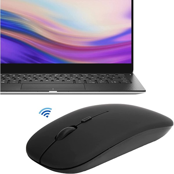 Ultratynn trådløs Bluetooth-mus egnet for bærbar PC og nettbrett