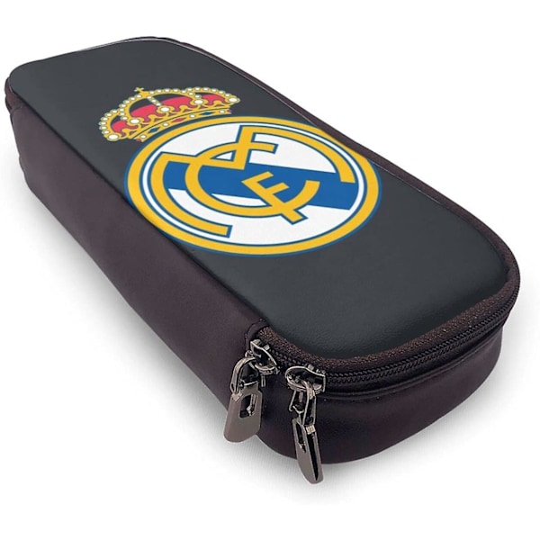 Real Madrid Nahkakynäkotelo Kynäkotelo Paperitavarakassi Toimisto Kannettava Säilytyslaatikko Kosmetiikkalaatikko Kansio bd002948 VÄRI COLOR One Size