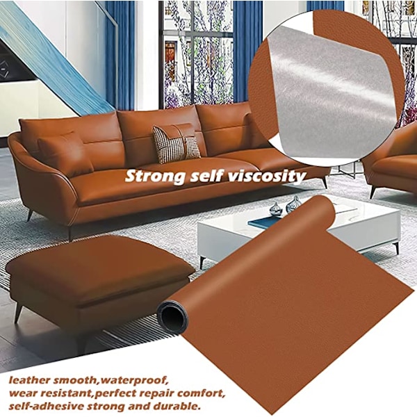INF Selvklæbende Reparationslap Kunstlæder 50x138 cm Light brown