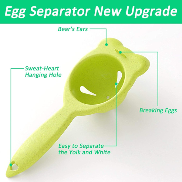 Äggvita- och äggulaseseparator, köksbakverktyg