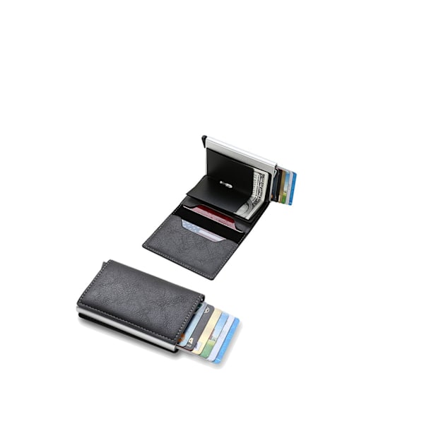 Magneettinen lompakko, ohut, korttikotelo RFID-suojauksella, lompakko kolikkotaskulla