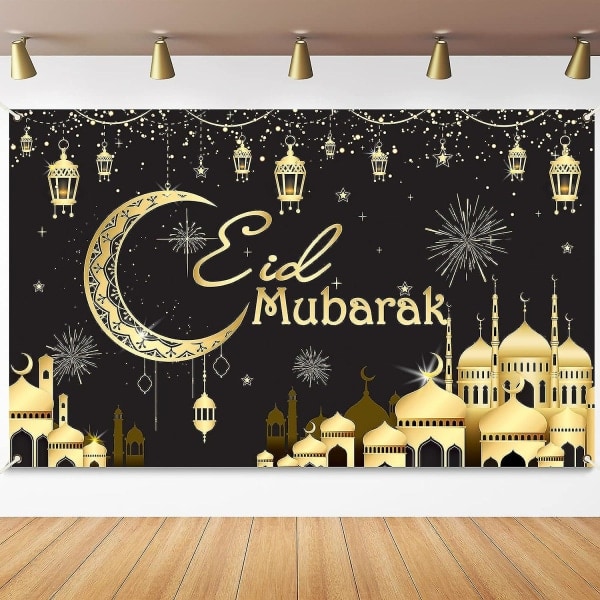 Eid Mubarakin juhlakoristeet Muslimien ramadan Mubarakin taustatausta muslimien ramadan-juhlatarvikkeille Banneri Photo Booth Prop