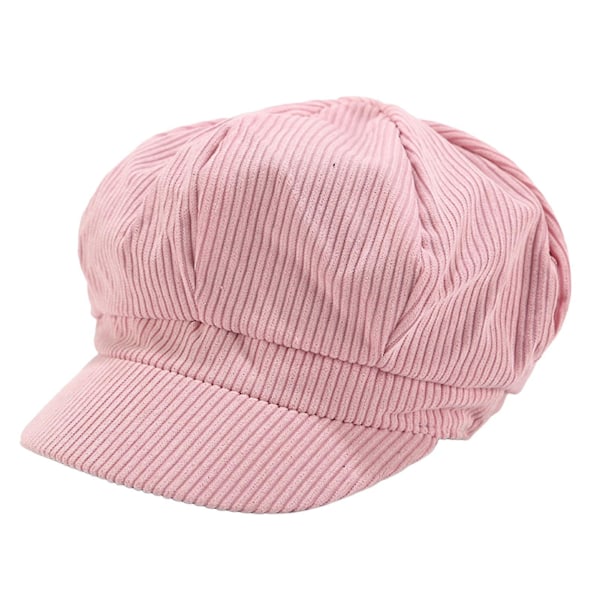 Skärmmössa Basker Retro Brittisk Stil Skärm 8 Panel Köldtålig Manchester Damer Åttakantig Tidningspojke Cabbie Målarmössa Light Pink