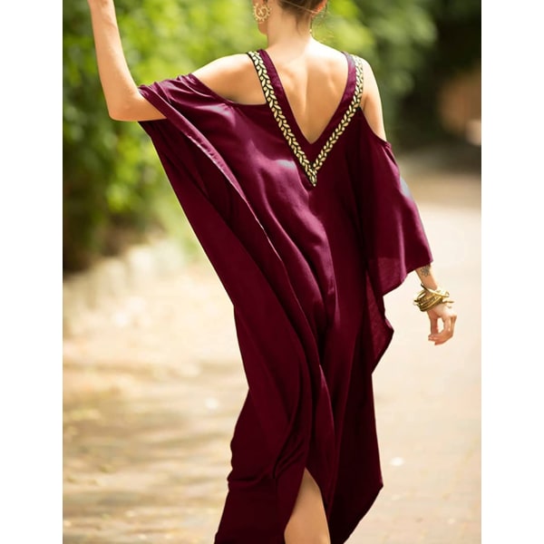 Off-shoulder kjole badedragt bluse lang nederdel