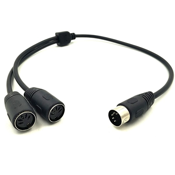 MIDI Sync Breakout-kabel hane till hona DIN 5-stifts splitter Y-adapter MIDI-kabel 1 till 2 förlängningsljudkabel