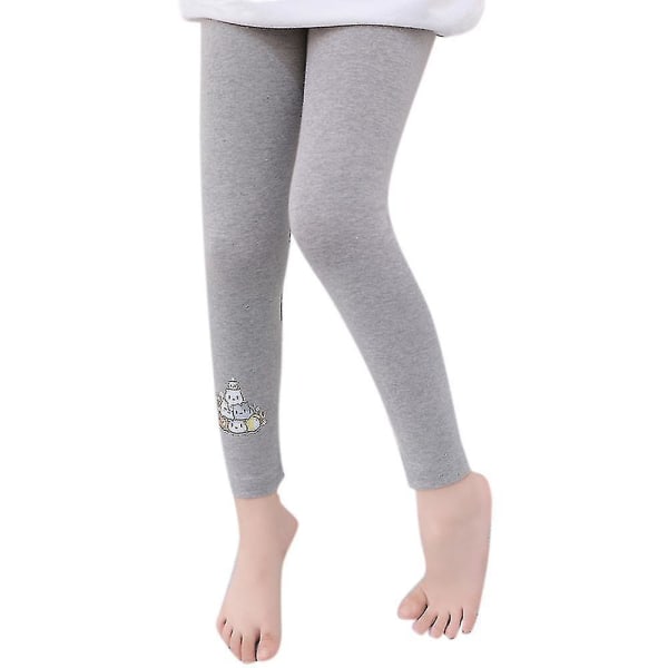 2-12 år Jenter Unicorn Printed Skinny Leggings Bukser Grey