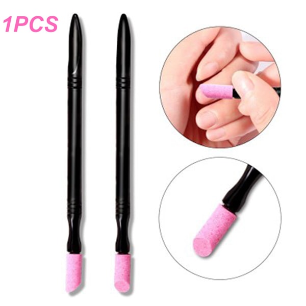 Quartz Neglebåndsskubber Pen Dobbelt Endet Quartz Skrubbesten Neglebånds Remover Skubber Trimmer Død Hud Cutter Pen Stick Manicure Plejeværktøj 0.1