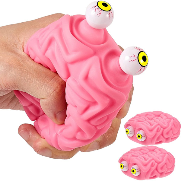 2 stycken Hjärn-Stressboll Ögon-Kläm Fidget Leksak Stress och Ångestlindring Boll