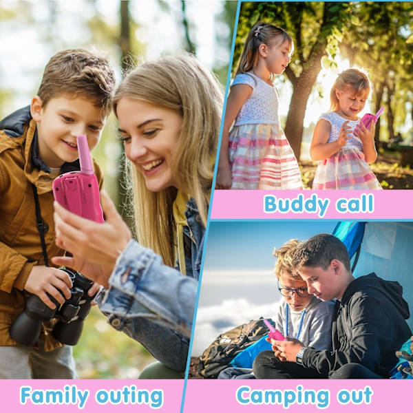 Leksaker för flickor och pojkar 3-12 år, Walkie Talkies för barn 22 kanaler 2-vägs radioleksak med bakgrundsbelyst LCD-ficklampa, 3 mils räckvidd för utomhus, camping