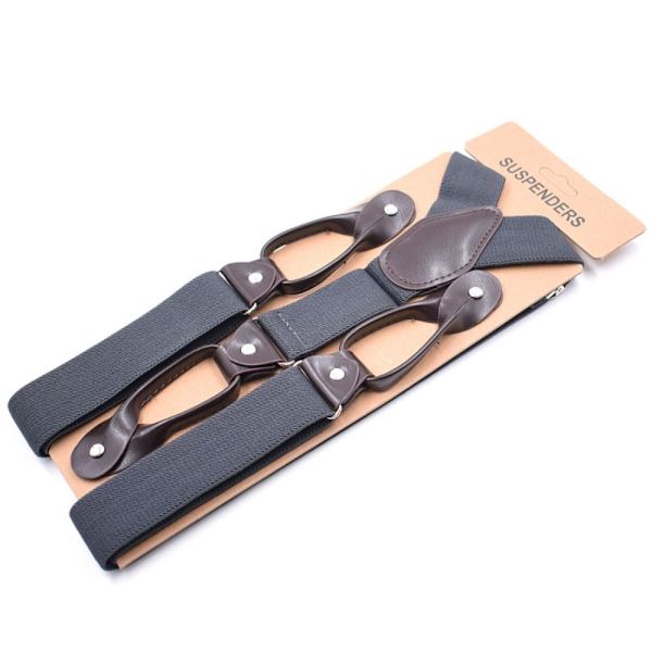 Hengslebraces Elastiske Hengsler MØRKGRÅ - på lager Dark Grey