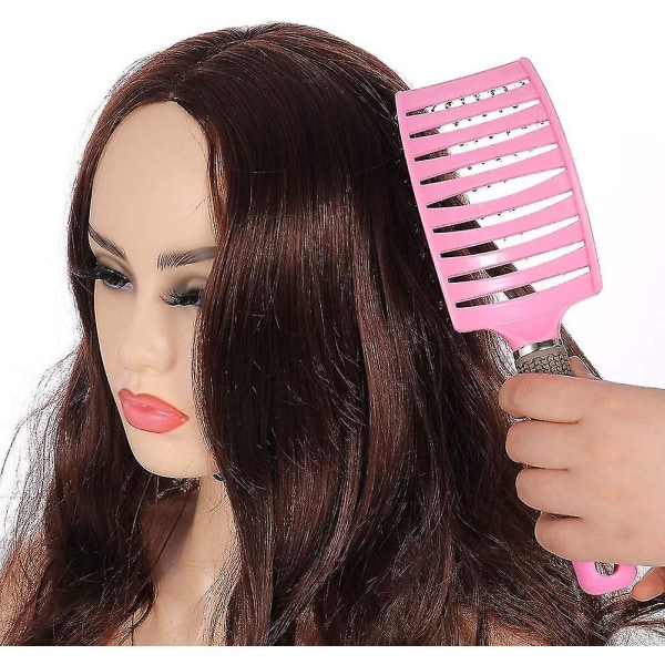 3-pak hårbørste ventileret buet børste til at filtre hår.