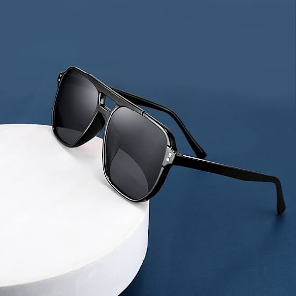 Retro Neliö Aviator Aurinkolasit Naiset Miehet 70-luvun Vintage Trendikkäät Muovikehyksiset Aurinkolasit