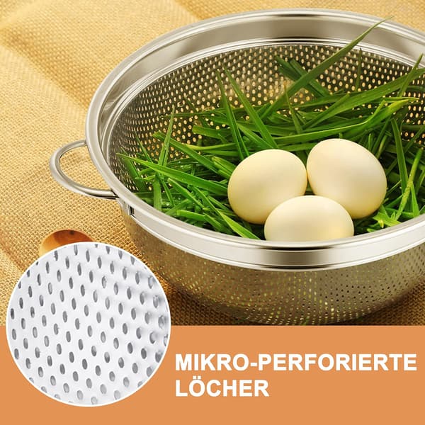 20 cm Sil, Rustfritt Stål Pastasil med Håndtak, Mikroperforert Kjøkken Sil