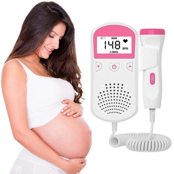 LCD-skärm Ultraljud Baby Fetal Doppler För Gravid Hem Graviditet Baby Hjärtslagsdetektor Ingen strålning
