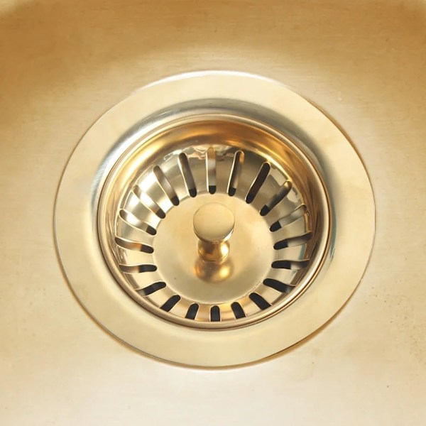 Rustfrit Stål Filterprop Shower Filter Aftapning Beskyttelse Prop Udskiftning Aftapning Baffler til Mad Hår Catcher (1 stk)