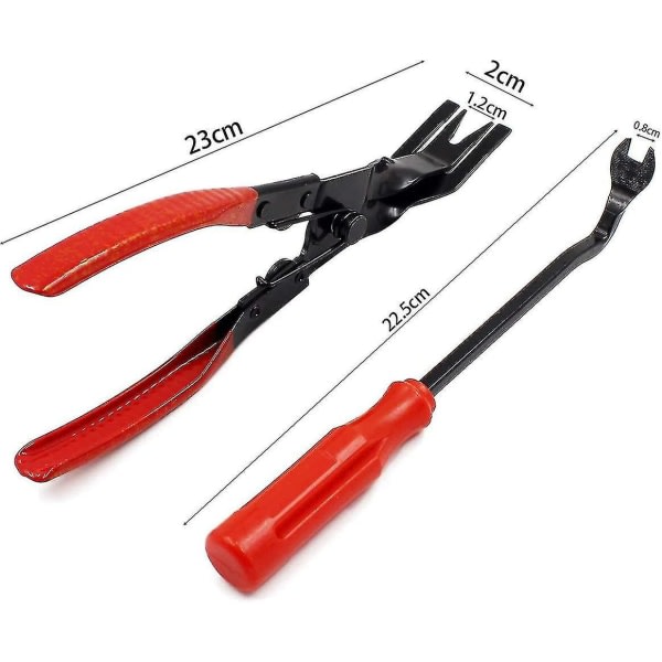 Cisea 2 Pieces Unclip Pliers Car Door Clip Universal Trim Tool Car Door Trim and Panel Dashboard Repair Kits