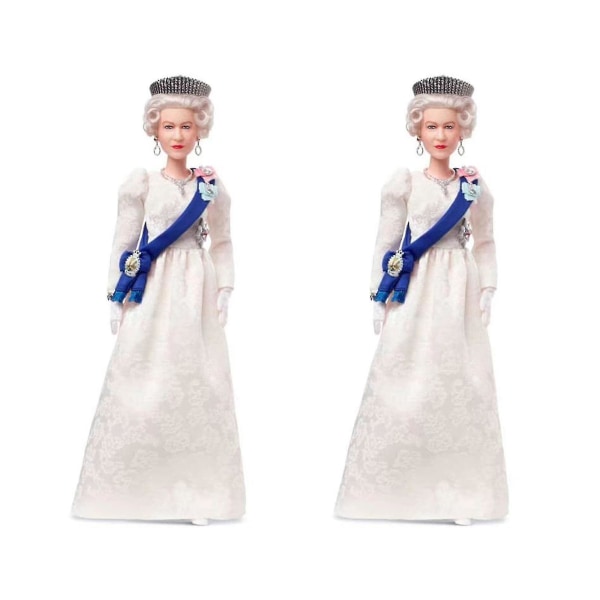 Dronning Elizabeth Platinum Jubilee Dukke Barbie Collector Dekorasjon Leketøy Ornament